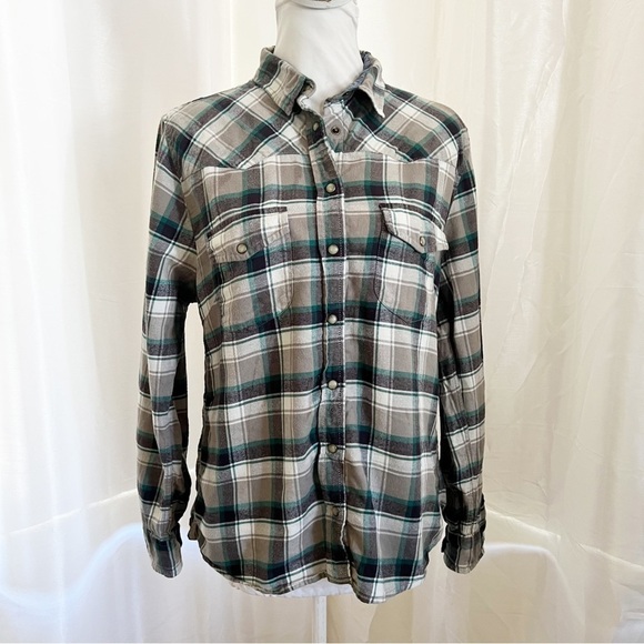 JACHS Girlfriend Bea plaid flannel Size Medium - Picture 1 of 7
